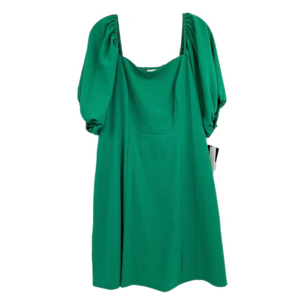 Signature Green Puff Sleeve Mini Dress | Size L